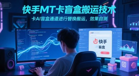 快手MT卡盲盒搬运技术,卡AI盲盒通道进行替换搬运,效果自测