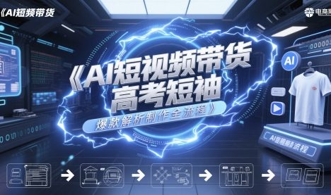 AI短视频带货高考短袖爆款解析制作全流程