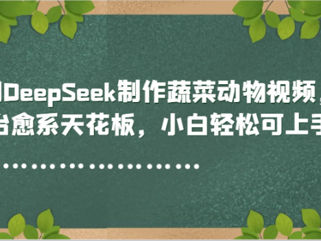用DeepSeek制作蔬菜动物视频，治愈系天花板，小白轻松可上手