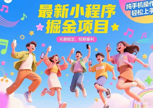 最新小程序掘金项目 长期稳定 短期暴利 纯手机操作  轻松上手！！！