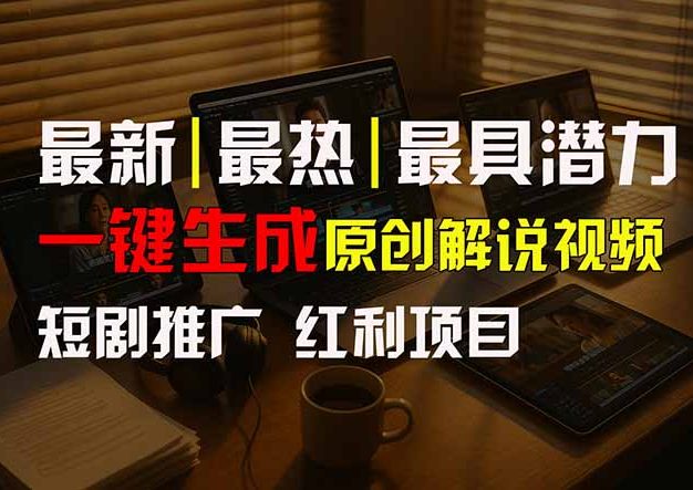 短剧推广新思路，AI一键生成原创解说视频，10分钟产出100条，30天赚了5.5w