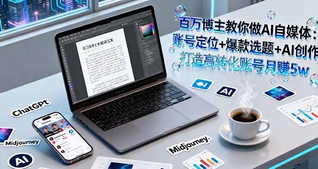 百万博主教你做AI自媒体：账号定位+爆款选题+AI创作 打造高转化账号月赚5w