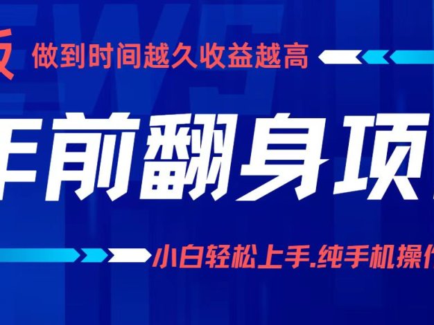 项目讲解年入百万：小白轻松上手，纯手机操作.日入2k+