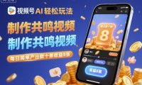 视频号AI轻松玩法，制作共鸣视频，每日简单产出数十条收益8张