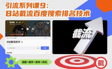 引流系列课9：B站截流百度搜索排名技术