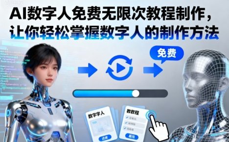 AI数字人免费无限次教程制作,让你轻松掌握数字人的制作方法