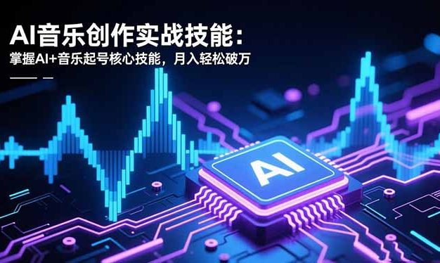 AI音乐创作实战技能：掌握AI+音乐起号核心技能，月入轻松破万