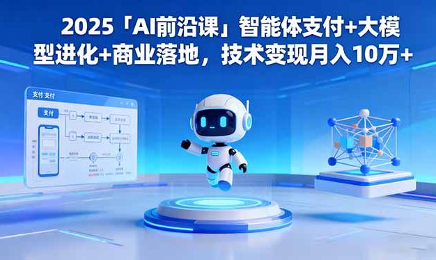 2025「AI前沿课」智能体支付+大模型进化+商业落地，技术变现月入10万+