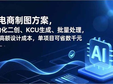 AI电商制图方案，自动化二创、SKU生成、批量处理，替代高额设计成本，单项目可省数千元