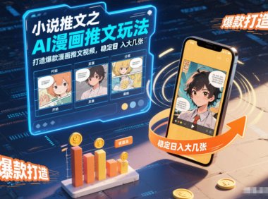 小说推文之AI漫画推文玩法，打造爆款漫画推文视频，稳定日入大几张