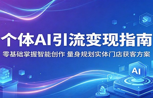 个体AI引流变现指南：零基础掌握智能创作，量身规划实体门店获客方案